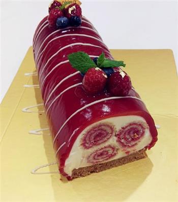 甜蜜的味道-树莓红白慕斯蛋糕的做法步骤11