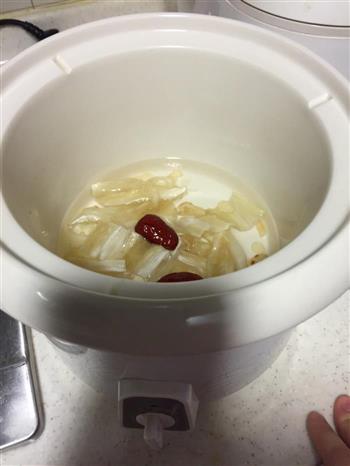 冰糖百合红枣西洋参炖鱼胶的做法步骤3