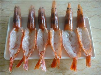 柠香蒜蓉蒸红虾的做法图解4