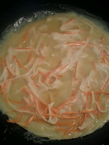 土豆胡萝卜丝饼-平底锅版的做法步骤5