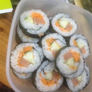 自制简易寿司卷便当 新手易上手 超简单食材的做法步骤15