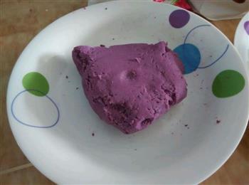 奶黄馅的紫薯糯米糍的做法图解2