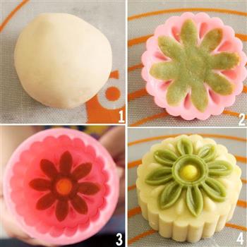 彩色桃山皮月饼的一些操作手法的做法步骤1