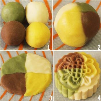 彩色桃山皮月饼的一些操作手法的做法步骤17