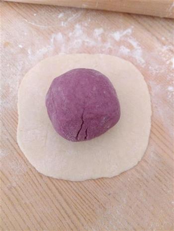 花开紫薯包的做法步骤8