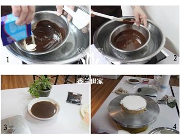 由内而外的精致-巧克力淋面蛋糕 详细装饰过程的做法步骤1