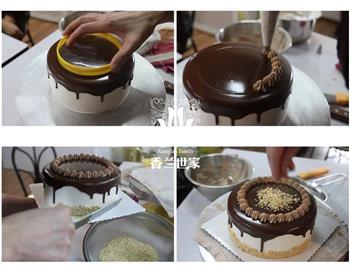 由内而外的精致-巧克力淋面蛋糕 详细装饰过程的做法步骤4