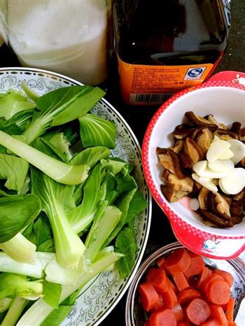 家常香菇油菜的做法步骤1
