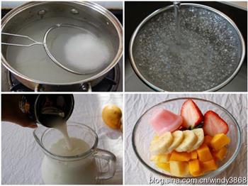 椰汁西米水果捞的做法步骤1
