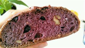 蓝莓核桃紫薯杂粮面包的做法步骤8