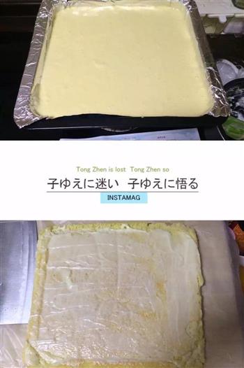 海苔肉松蛋糕卷的做法图解3