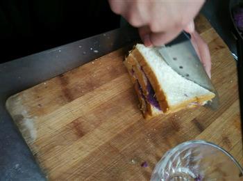 一心心相印早餐-练奶紫薯三明治的做法步骤5