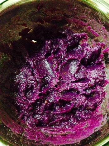 紫薯发糕饼的做法图解3