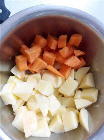 土豆胡萝卜炖鸡块的做法步骤2