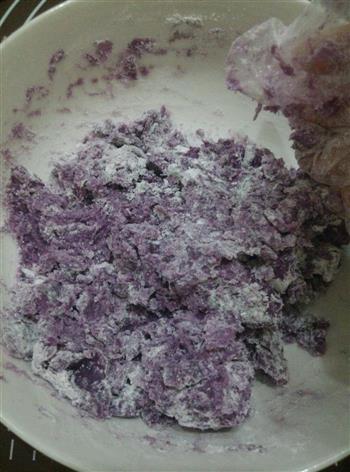 紫薯红豆饼的做法步骤4