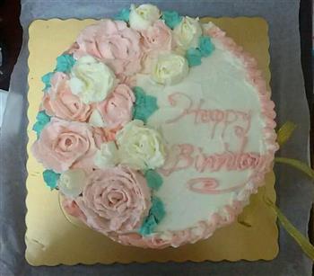 生日蛋糕裱花的做法图解4