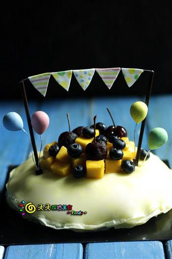 榴莲千层蛋糕，芒果班戟，翻糖装饰的做法步骤35