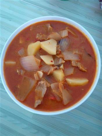 韩式辣白菜酱汤的做法步骤3