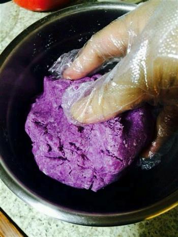 紫薯豆沙糕的做法步骤2
