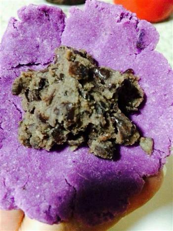 紫薯豆沙糕的做法图解3