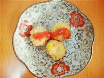 椰蓉玉米虾饼的做法步骤8