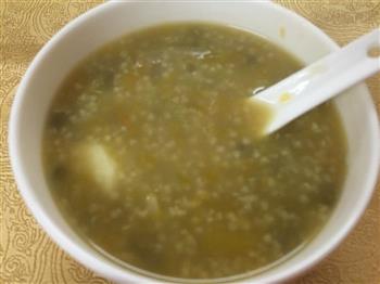 处暑土气粥-小米绿豆南瓜粥的做法步骤3