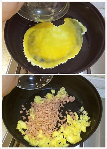 辣白菜火腿蛋炒饭的做法步骤3
