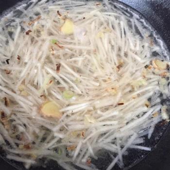 天然鲜香的家常低脂健康菜-虾仁萝卜丝汤的做法图解7