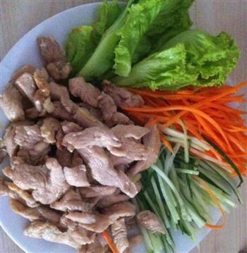 荷叶饼鸡肉蔬菜卷-早餐更营养的做法步骤13