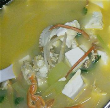 蒲瓜螃蟹豆腐汤的做法图解6