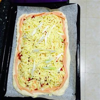 土豆泥玉米火腿披萨的做法步骤9