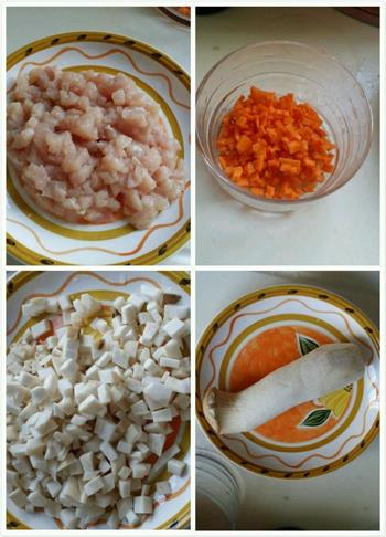 鸡胸肉鲍菇胡萝卜粥的做法步骤1