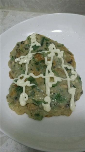 秋葵蘑菇煎饼的做法图解4