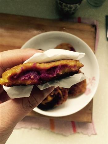 南瓜紫薯饼的做法步骤10