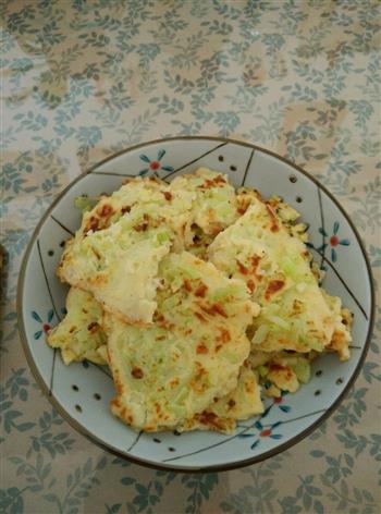 快手早餐—清香黄瓜鸡蛋饼的做法步骤4