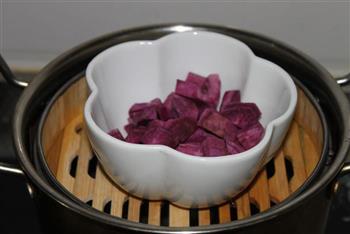 紫色诱惑-紫薯发糕的做法步骤2