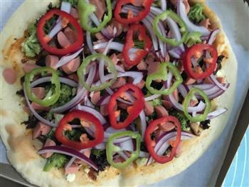脆底蔬菜披萨的做法图解22
