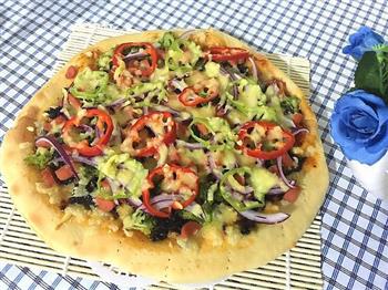 脆底蔬菜披萨的做法步骤24