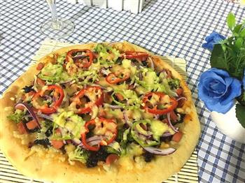 脆底蔬菜披萨的做法步骤25