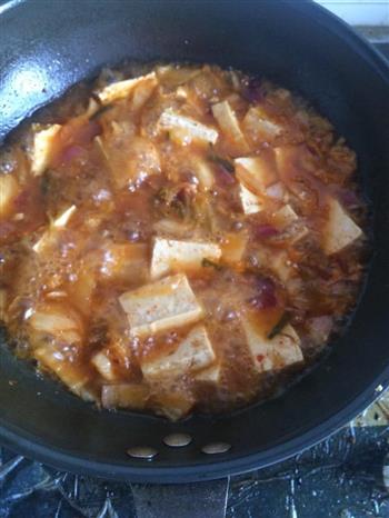 简易版泡菜豆腐汤的做法步骤5