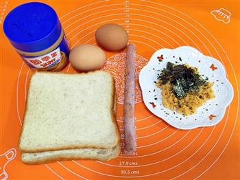 宝宝早餐-肉松土司香肠卷的做法步骤1