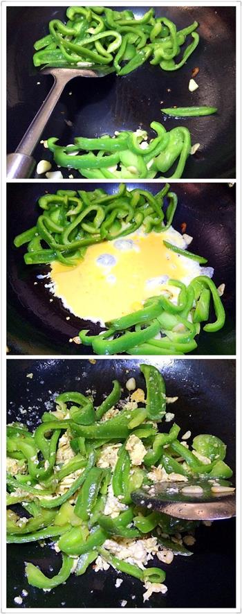 超简单快手菜—青椒炒蛋的做法步骤3