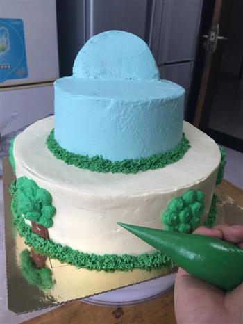 儿童双层彩虹生日蛋糕的做法图解20
