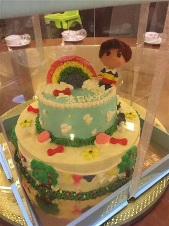 儿童双层彩虹生日蛋糕的做法步骤24