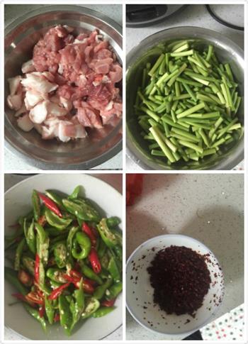 湘式蒜台炒肉的做法步骤1