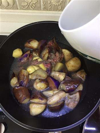 快速简单无味精，低热量版-茄子炖土豆的做法步骤8