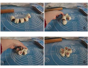 面包诱惑-花朵般的香葱肉肠面包的做法步骤2