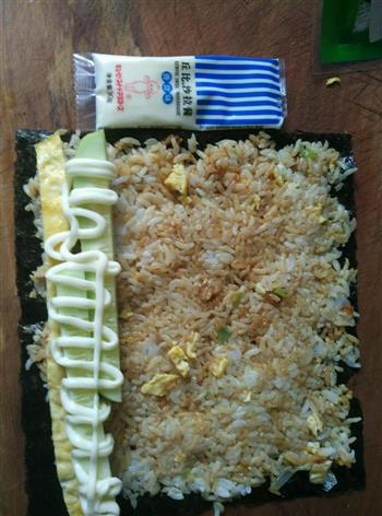 剩米饭做紫菜卷的做法步骤5
