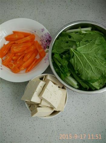 小白菜炖豆腐的做法步骤1