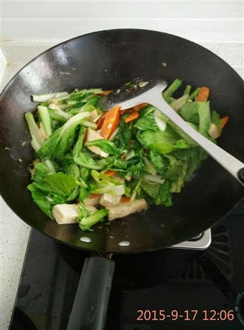 小白菜炖豆腐的做法图解3